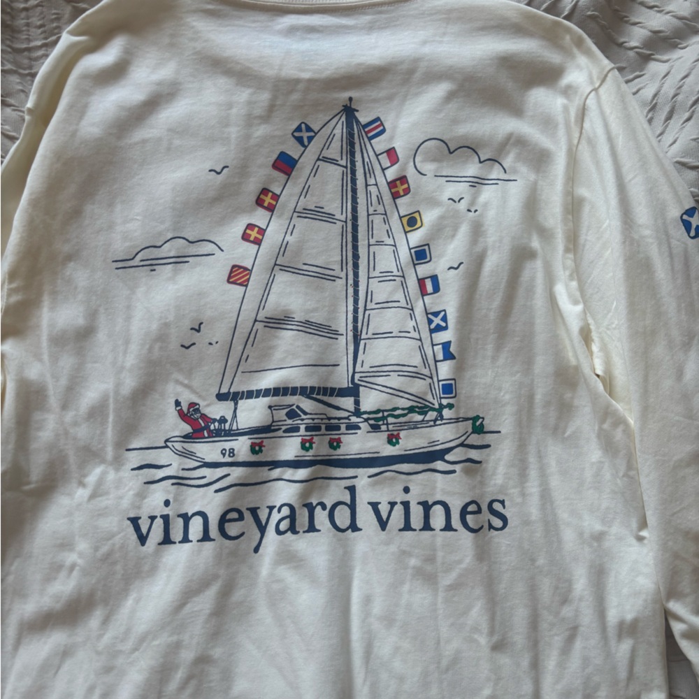 NWT Vineyard Vines White Nautical Graphic Tee